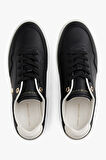 Kadın TH Monogram Plaque Court Sneakers - Siyah | 37
