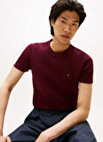 Tommy Hilfiger Bisiklet Yaka Kırmızı Erkek T-Shirt MW0MW33202XIH_LUXURY INTERLOCK TEE