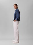 Calvin Klein Jeans Lacivert Kadın Denim Gömlek NEW DAD SHIRT ANNAPOLIS SKY