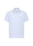 Calvin Klein Açık Mavi Erkek Logo Baskılı Polo T-Shirt LV04LC239GC1O_SS REFINED PIQUE TIPP