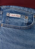 Calvin Klein Jeans Mavi Erkek Straight Yıkamalı Denim Pantolon LV04RF949GEFD Mavi Denim Pantolon