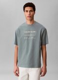 Calvin Klein Jeans Gri Erkek Standart Baskılı T-Shirt LV04RE827G5K3 Gri T-Shirt