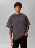 Calvin Klein Jeans Gri Erkek Standart Fit Baskılı T-Shirt LV04RE828GCKP Gri T-Shirt