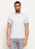 Calvin Klein Mavi Erkek Logo Baskılı T-Shirt LV04LC240GCIQ_SS SLIM STRETCH COTTO