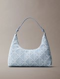 Calvin Klein Amblemli Tamamı Baskılı Denim Omuz Kadın Mavi Omuz Çantası LV04F3431G-YBZ