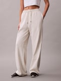Calvin Klein Kabartma Monologo Havlu Kumaş Kadın Gri Eşofman Altı LV047F206G-P4P