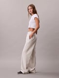 Calvin Klein Kabartma Monologo Havlu Kumaş Kadın Gri Eşofman Altı LV047F206G-P4P