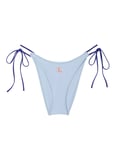 Calvin Klein Mavi Kadın Standart Fit Desenli Bikini Alt SIDE TIE BOTTOM