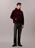 Calvin Klein Bisiklet Yaka Kırmızı Erkek Sweatshırt LV14LD229GGR9_LS STANDARD LOGO PREM