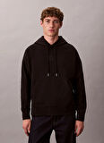 Calvin Klein Kapüşon Yaka Siyah Erkek Sweatshırt LV14LD225GUB1_PREMIUM TERRY CK EMBL