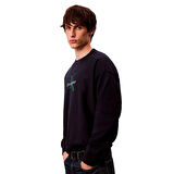 Calvin Klein Jeans Uzun Kollu Penye Monologolu Bisiklet Yaka Erkek Sweatshirt LV04RD242G-CEF