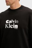 Calvin Klein Bisiklet Yaka Siyah Erkek Sweatshırt LV04LD242GUB1_LS EU 350TERRY CALVIN