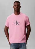 Calvin Klein Jeans Bisiklet Yaka Baskılı Pembe Erkek T-Shirt LV04RE815GF5I Pembe T-Shirt