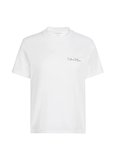 Calvin Klein Jeans Yuvarlak Yaka Baskılı Beyaz Kadın T-Shirt SS CLASSIC GRAPHIC TEE