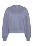 Calvin Klein Yuvarlak Yaka Düz Mavi Kadın Sweatshırt A- LOGO EMB FRENCH TERRY CREWNEC