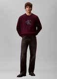 Calvin Klein Jeans Bisiklet Yaka Mor Erkek Sweatshırt LV04RE200G5FL Mor Sweatshirt