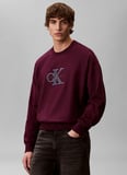 Calvin Klein Jeans Bisiklet Yaka Mor Erkek Sweatshırt LV04RE200G5FL Mor Sweatshirt