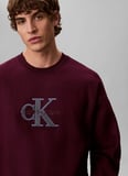 Calvin Klein Jeans Bisiklet Yaka Mor Erkek Sweatshırt LV04RE200G5FL Mor Sweatshirt