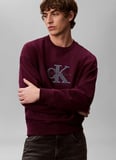 Calvin Klein Jeans Bisiklet Yaka Mor Erkek Sweatshırt LV04RE200G5FL Mor Sweatshirt