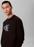 Calvin Klein Jeans Bisiklet Yaka Siyah Erkek Sweatshırt LV04RE200GUB1 Siyah Sweatshirt