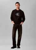 Calvin Klein Jeans Bisiklet Yaka Siyah Erkek Sweatshırt LV04RE200GUB1 Siyah Sweatshirt