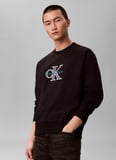 Calvin Klein Jeans Bisiklet Yaka Siyah Erkek Sweatshırt LV04RE200GUB1 Siyah Sweatshirt