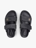 DOUBLE STRAP RAFFIA SANDAL Kadın Siyah Terlik - FW0FW09122