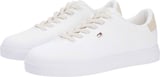 TOMMY HILFIGER Kadın Marka Logolu Günlük Kullanıma Uygun Ekru Sneaker FW0FW09289 0LH