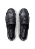 Tommy Hilfiger Siyah Erkek Deri Klasik Ayakkabı HILFIGER PENNY CRUST LTH LOAFER