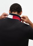 Tommy Hilfiger Siyah Erkek Logo Baskılı Polo T-Shirt MW0MW42748BDS_PIQUE UNDERCOLLAR REG