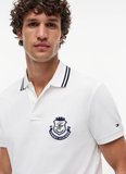 Tommy Hilfiger Beyaz Erkek Nakışlı Polo T-Shirt MW0MW43061YBR_PIQUE BADGE REG POLO