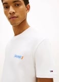 Tommy Jeans Ekru Erkek Regular Fit Baskılı T-Shirt DM0DM22547YBL Ekru T-Shirt