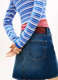 Tommy Jeans Lacivert Kadın Denim Etek MOM UH SKIRT BJ8155