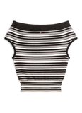 Tommy Jeans Siyah Kadın Kayık Çizgili Kazak TJW OFF SHOULDER STRIPE SWEATER