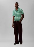Calvin Klein Jeans Yeşil Erkek Standart Fit Çizgili Polo T-Shirt LV04RF274GVFL Yeşil Polo T-Shirt