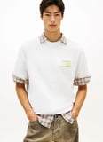 Tommy Jeans Bej Erkek Regular Fit Baskılı T-Shirt DM0DM22554YBL Ekru T-Shirt