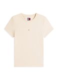 Tommy Jeans Bej Kadın T-Shirt TJW SLIM LINEAR TEE EXT