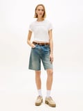 Tommy Hilfiger TJW Dar Kesim Lineer Kadın Beyaz T-shirt DW0DW18398YBL