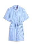 Tommy Jeans Mavi Kadın Gömlek Elbise TJW MINI STRIPE SHIRT DRESS