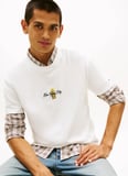 Tommy Jeans Ekru Erkek Regular Fit Baskılı T-Shirt DM0DM22532YBL Ekru T-Shirt