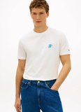 Tommy Hilfiger Beyaz Erkek Nakışlı T-Shirt MW0MW43066YBL_SCRIPT MONOGRAM SWIMS