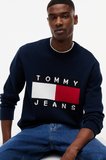 TJM REG FLAG SWEATER CNCK Erkek Mavi Kazak - DM0DM23413
