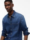 REGULAR DENIM SHIRT EXT CJ8039 Erkek Mavi Gömlek - DM0DM23390