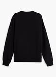 Tommy Hilfiger Siyah Erkek Bisiklet Regular Fit Logo Baskılı Sweatshirt MN0MN00078BDS