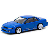 1:64 Diecast Nissan Silvia S13 Vertex Blue Metallic Tarmac Model Araba