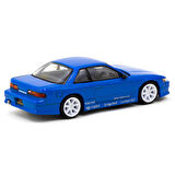 1:64 Diecast Nissan Silvia S13 Vertex Blue Metallic Tarmac Model Araba