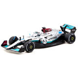 1:64 Diecast Mercedes-AMG F1 W13 E Performance, Belgian Grand Prix 2022, George Russell Tarmac Model Araba