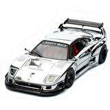 1:64 Diecast Ferrari F40 Chrome Silver LBWK F40 Hobby Expo China 2024 Inno Model Araba