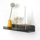  Duvar Raf (Transparan Füme 40cm x 10cm)
