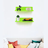  Duvar Raf (Neon Yeşil 40cm x 10cm)